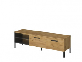 SANTIS TV stolek 2k / 155 dub craft zlatý / antracit