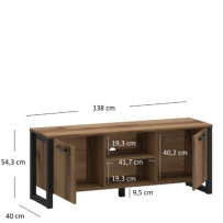 MARES  TV  stolek 2d/140 dub delano tmavý